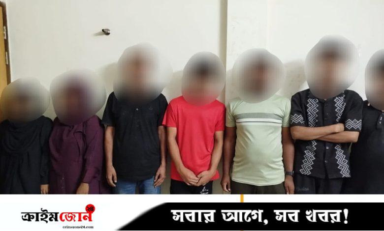 সিলেটে আবাসিক হোটেলে অনৈতিক কাজে জড়িত থাকার অভিযোগে নারীসহ আটক ৭