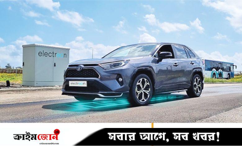 চলার পথে চার্জ হবে বৈদ্যুতিক গাড়ি