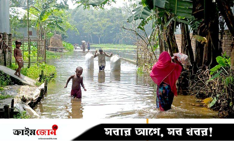 বিপৎসীমার ওপরে বইছে তিস্তা, লালমনিরহাটের নিম্নাঞ্চল প্লাবিত