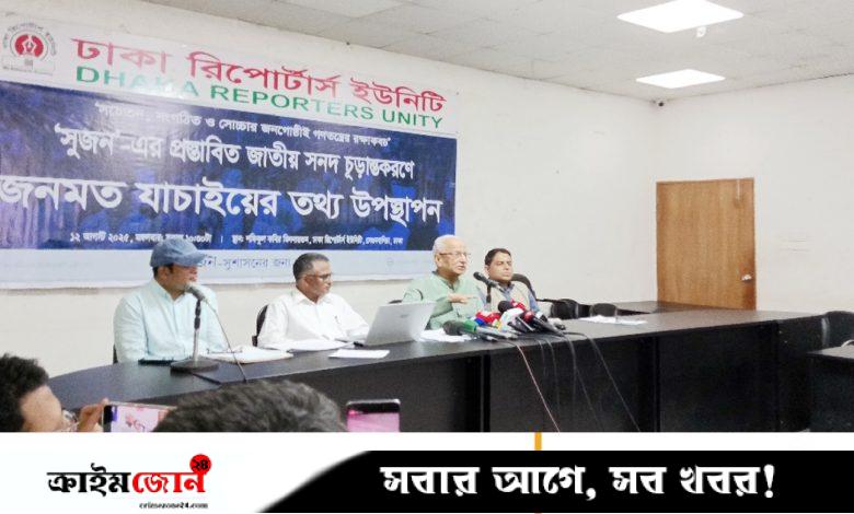 এক ব্যক্তিকে দুই মেয়াদের বেশি প্রধানমন্ত্রী চান না ৮৯ শতাংশ মানুষ: সুজনের জরিপ