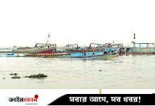 মেঘনায় জাহাজের ধাক্কায় মালবোঝাই জাহাজডুবি