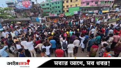 বরিশালে শ্রমিকদের সঙ্গে ছাত্র-জনতার সংঘর্ষ, যান চলাচল বন্ধ