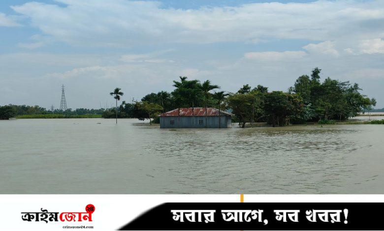 তিস্তার পানি বিপৎসীমার ওপরে, গঙ্গাচড়ায় নিম্নাঞ্চল প্লাবিত