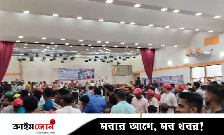 ফরিদপুরে বিএনপির কর্মী সম্মেলনে হট্টগোল, ভুয়া স্লোগান দিয়ে একাংশের বর্জন