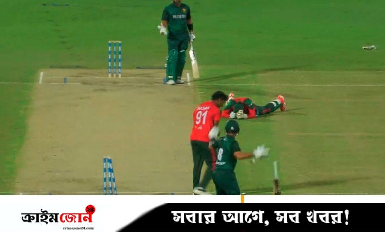 বাংলাদেশ ম্যাচে পাকিস্তানি ক্রিকেটারের রাগারাগির ঘটনা ভাইরাল