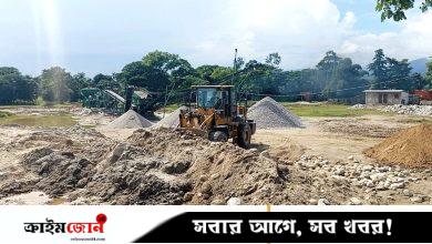 সিলেটে মাটি দিয়ে ঢেকে রাখা বিপুল পাথর উদ্ধার