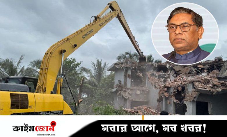 বুড়িগঙ্গার তীর থেকে সাবেক প্রতিমন্ত্রী নসরুল হামিদ বিপুর বাংলোবাড়ি উচ্ছেদ