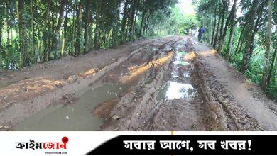 এক কিলোমিটার সড়কে ভোগান্তি চরমে