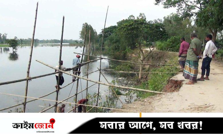 করতোয়ার ভাঙনে শেরপুরের চারটি গ্রামের মানুষের দুর্ভোগ