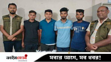 কক্সবাজার থেকে পায়ুপথে ইয়াবা বহন, ঠাকুরগাঁওয়ে ৪ মাদক কারবারি গ্রেপ্তার