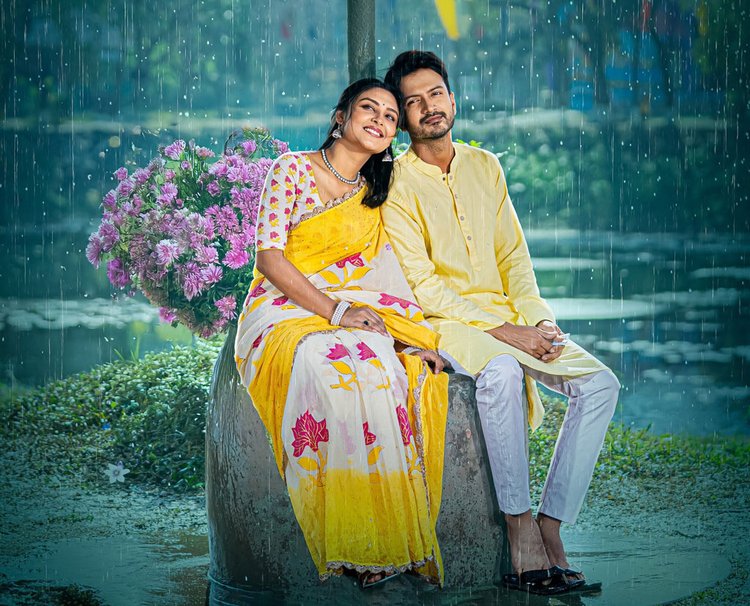 উইশ কার্ড নাটকের দৃশ্যে ইয়াশ ও নীহা। ছবি: সংগৃহীত