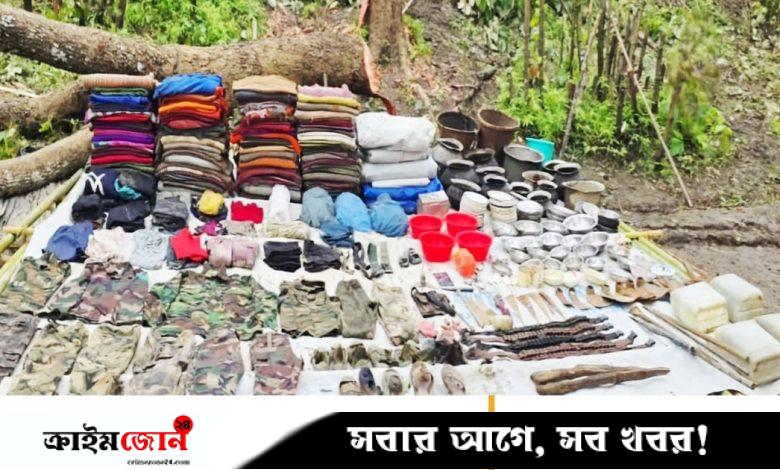 রুমায় কেএনএর প্রশিক্ষণ ঘাঁটিতে সেনা অভিযান, অস্ত্র ও সরঞ্জাম উদ্ধার