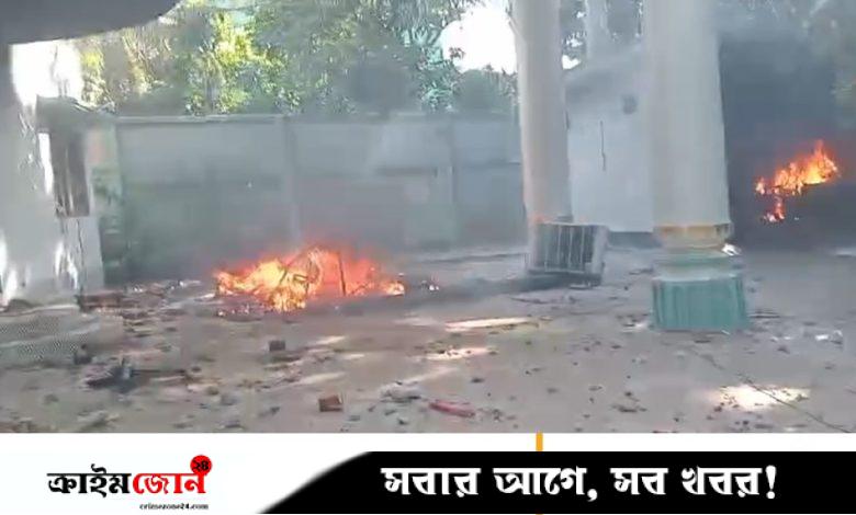 গোয়ালন্দে ‘নুরাল পাগলার’ লাশ তুলে পুড়িয়ে দিল বিক্ষুব্ধরা, আহত অর্ধশত