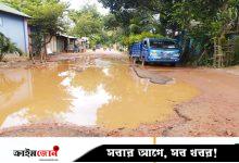 ৮ কিলোমিটার সড়কে শত শত গর্ত, চলাচলে ভোগান্তি